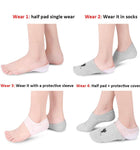 4CM Height Increase Gel Sleeves - Silicone Heel Socks - Invisible Heel Protector (with Holes, 1 Pair)