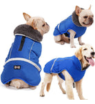 (Similar, Large, blue&grey reflective) Warm Dog Coat