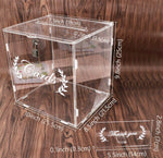 Acrylic Wedding Card Box with Lock, Clear Card Box for Wedding Reception, Wedding Money Box Gift Card Box for Party