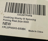 Size 5000; KastKing Royale Legend II Spinning Fishing Reel, Up to 22 Lbs Carbon Drag, Fresh & Saltwater Spinning Reel